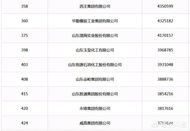山东省的龙头企业（山东省十大企业）